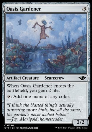 (246) Magic The Gathering Outlaws of Thunder Junction Single: Oasis Gardener  Holo Common