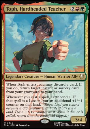 (246) Magic The Gathering Magic: The Gathering | Avatar: The Last Airbender Single: Toph, Hardheaded Teacher  Rare