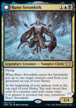 (246) Magic The Gathering Innistrad: Crimson Vow Single: Runo Stromkirk // Krothuss, Lord of the Deep  Rare
