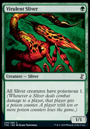 (246/289) Magic The Gathering Time Spiral Remastered Single: Virulent Sliver Holo Common