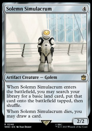 (246) Magic The Gathering Universes Beyond: Doctor Who Single: Solemn Simulacrum  Rare