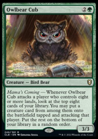 (246) Magic The Gathering Commander Legends: Battle for Baldur's Gate Single: Owlbear Cub  Rare