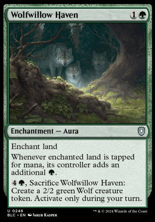 (246) Magic The Gathering Commander: Bloomburrow Single: Wolfwillow Haven  Uncommon