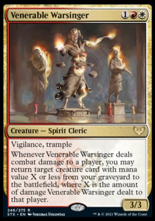 (246) Magic The Gathering Strixhaven: School of Mages Single: Venerable Warsinger  Rare