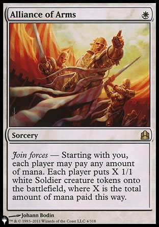 (004) Magic The Gathering The List Single: Alliance of Arms  Rare