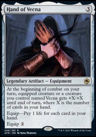 (246) Magic The Gathering Adventures in the Forgotten Realms Single: Hand of Vecna  Rare