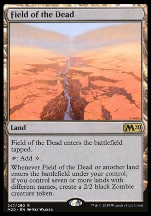 (247/280) Magic The Gathering Core 2020 Single: Field of the Dead  Rare