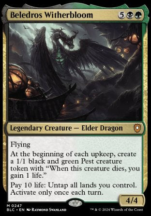 (247) Magic The Gathering Commander: Bloomburrow Single: Beledros Witherbloom  Mythic