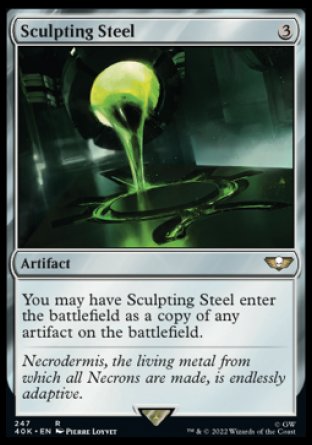 (247) Magic The Gathering Universes Beyond: Warhammer 40000 Single: Sculpting Steel Holo Rare