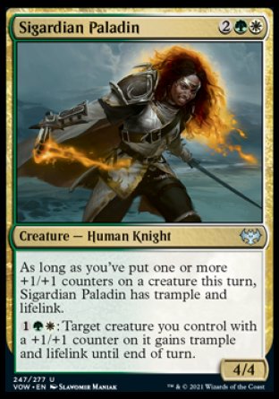(247) Magic The Gathering Innistrad: Crimson Vow Single: Sigardian Paladin Holo Uncommon