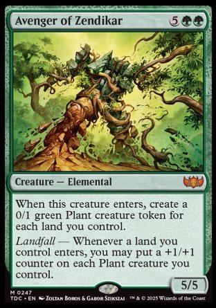 (247) Magic The Gathering Commander: Tarkir: Dragonstorm Single: Avenger of Zendikar  Mythic