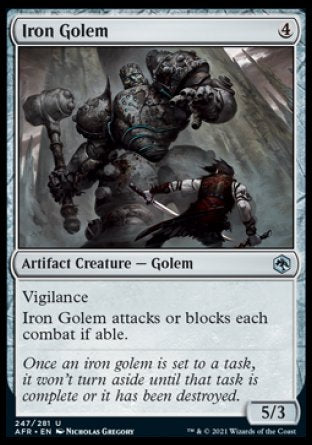 (247) Magic The Gathering Adventures in the Forgotten Realms Single: Iron Golem  Uncommon