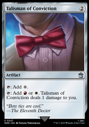 (247) Magic The Gathering Universes Beyond: Doctor Who Single: Talisman of Conviction Holo Uncommon