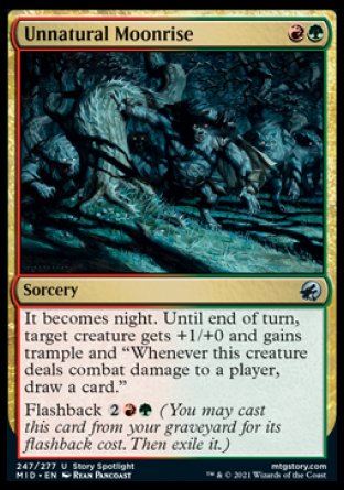 (247) Magic The Gathering Innistrad: Midnight Hunt Single: Unnatural Moonrise Holo Uncommon