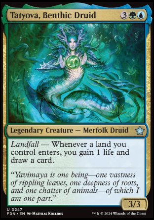 (247) Magic The Gathering Magic: The Gathering Foundations Single: Tatyova, Benthic Druid  Uncommon