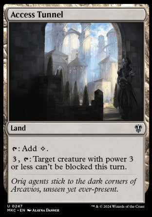 (247) Magic The Gathering Commander: Murders at Karlov Manor Single: Access Tunnel  Uncommon