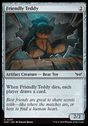 (247) Magic The Gathering Duskmourn: House of Horror Single: Friendly Teddy Holo Common