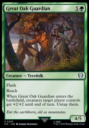 (247) Magic The Gathering Commander: The Lord of the Rings: Tales of Middle-earth Single: Great Oak Guardian  Uncommon