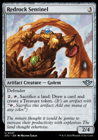 (247) Magic The Gathering Outlaws of Thunder Junction Single: Redrock Sentinel  Uncommon