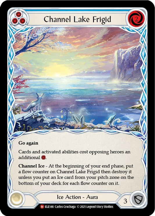 (ELE146) Flesh & Blood TCG Tales of Aria - First Single: Channel Lake Frigid (Alternate Art Rainbow Foil)  Majestic