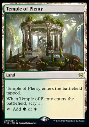 (248/254) Magic The Gathering Theros Beyond Death Single: Temple of Plenty Holo Rare