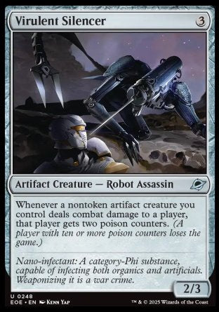 (248) Magic The Gathering Edge of Eternities Single: Virulent Silencer  Uncommon