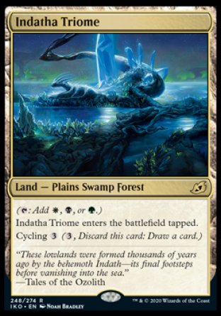 (248) Magic The Gathering Ikoria: Lair of Behemoths: Promos Single: Indatha Triome (V.1) Holo Rare