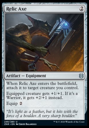 (248/280) Magic The Gathering Zendikar Rising Single: Relic Axe  Uncommon