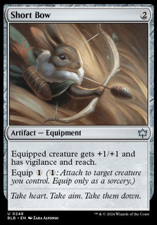 (248) Magic The Gathering Bloomburrow Single: Short Bow Holo Uncommon