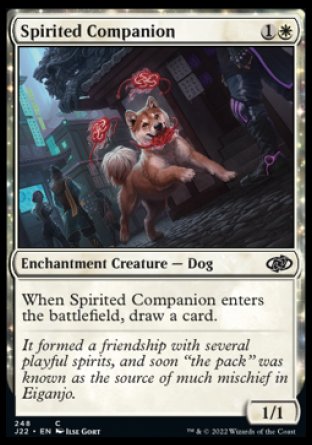 (248) Magic The Gathering Jumpstart 2022 Single: Spirited Companion  Common