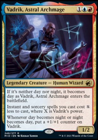 (248) Magic The Gathering Innistrad: Midnight Hunt Single: Vadrik, Astral Archmage Holo Rare
