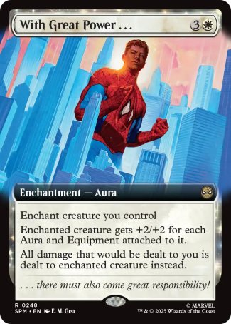 (248) Magic The Gathering Magic: The Gathering | Marvel's Spider-Man: Extras Single: With Great Power... Holo Rare