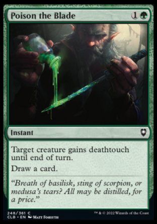 (248) Magic The Gathering Commander Legends: Battle for Baldur's Gate Single: Poison the Blade Holo Common