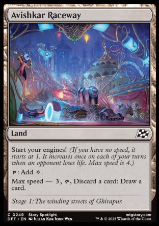 (249) Magic The Gathering Aetherdrift Single: Avishkar Raceway Holo Common