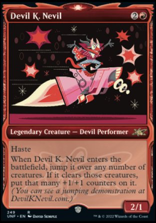 (249) Magic The Gathering Unfinity: Extras Single: Devil K. Nevil (V.1)  Rare