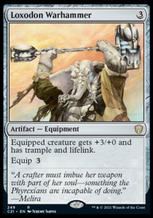 (249) Magic The Gathering Commander: Strixhaven Single: Loxodon Warhammer  Rare