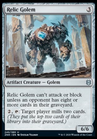 (249/280) Magic The Gathering Zendikar Rising Single: Relic Golem  Uncommon