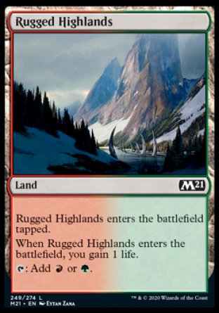 (249) Magic The Gathering Core 2021 Single: Rugged Highlands  Common