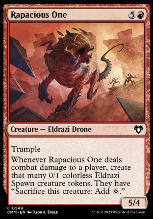 (249) Magic The Gathering Commander Masters Single: Rapacious One  Common
