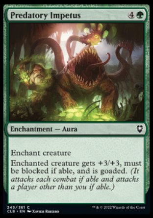 (249) Magic The Gathering Commander Legends: Battle for Baldur's Gate Single: Predatory Impetus  Common