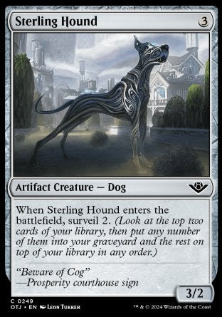 (249) Magic The Gathering Outlaws of Thunder Junction Single: Sterling Hound  Holo Common