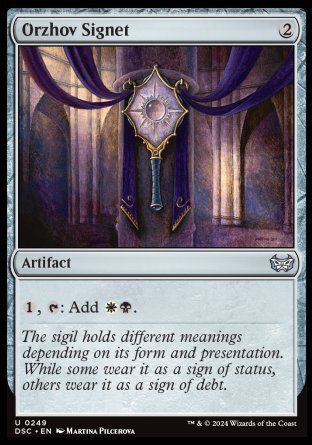 (249) Magic The Gathering Commander: Duskmourn: House of Horror Single: Orzhov Signet  Uncommon