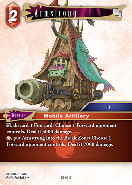 (001) Final Fantasy TCG Tears of the Planet Single: Armstrong (25-001) Holo Common