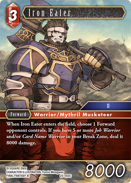 (002) Final Fantasy TCG Tears of the Planet Single: Iron Eater (25-002) (V.1)  Common