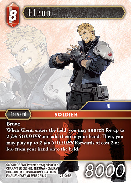 (007) Final Fantasy TCG Tears of the Planet Single: Glenn (25-007) Holo Rare