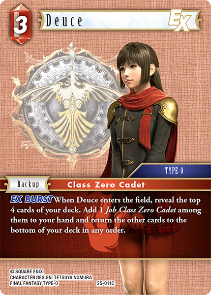 (011) Final Fantasy TCG Tears of the Planet Single: Deuce (25-011) Holo Common