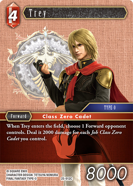(012) Final Fantasy TCG Tears of the Planet Single: Trey (25-012)  Common