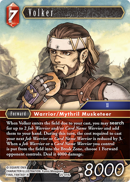 (014) Final Fantasy TCG Tears of the Planet Single: Volker (25-014) (V.1) Holo Legend