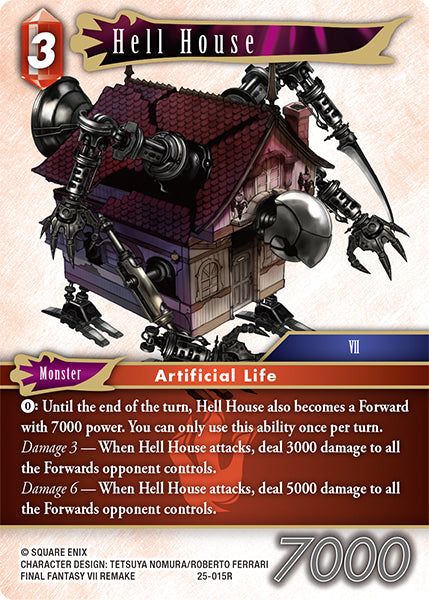 (015) Final Fantasy TCG Tears of the Planet Single: Hell House (25-015)  Rare
