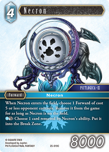(019) Final Fantasy TCG Tears of the Planet Single: Necron (25-019) Holo Common